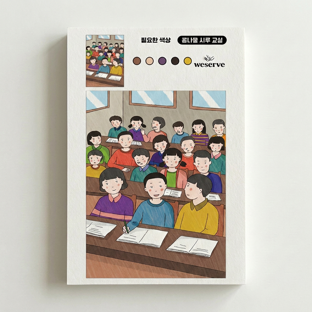 위서브 어른 색칠공부 6070년대 시절 20종 세트, 8절, 20매입