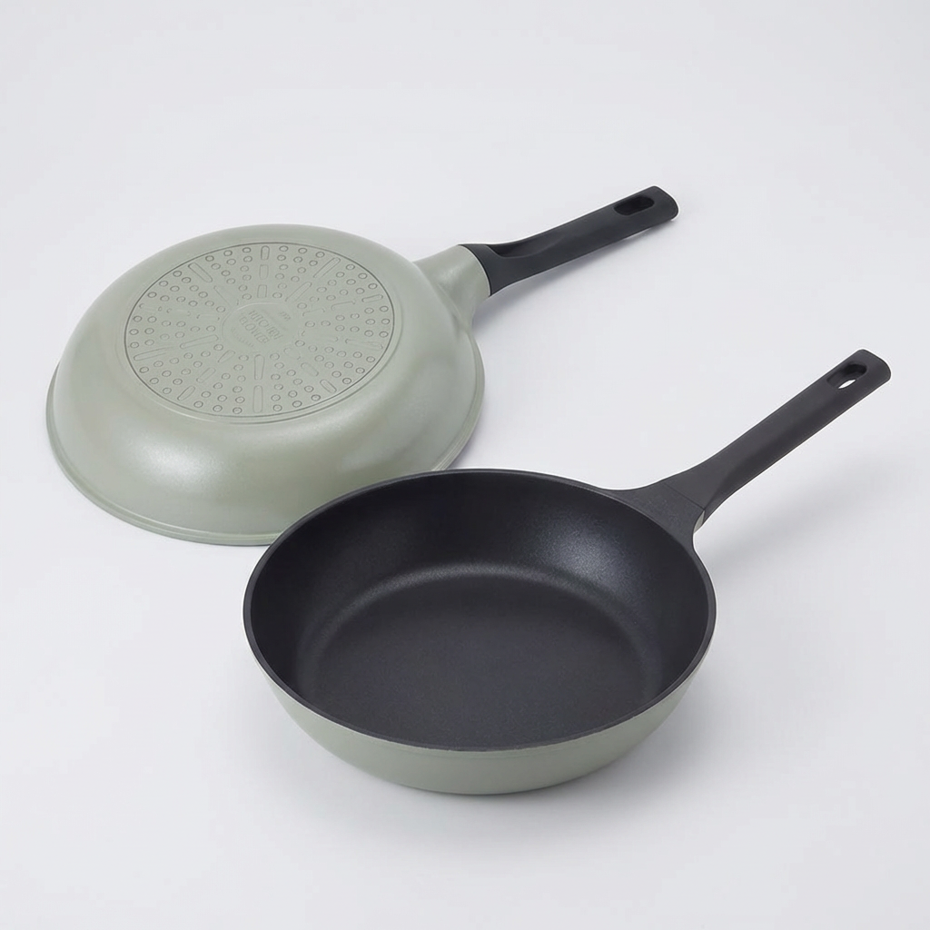 키친플라워 세이지 인덕션 주물 후라이팬, 후라이팬 24cm 1개 + 후라이팬 28cm 1개