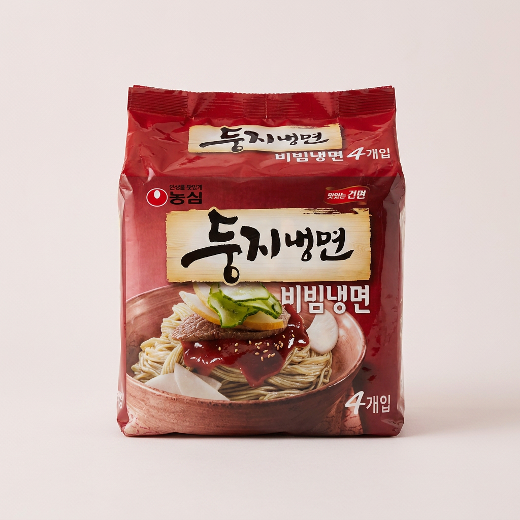 농심 둥지냉면, 비빔냉면, 162g, 16개