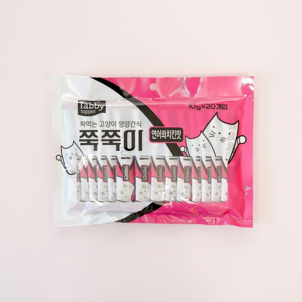 테비 고양이츄르 쭉쭉이, 연어와치킨맛, 200g, 1개