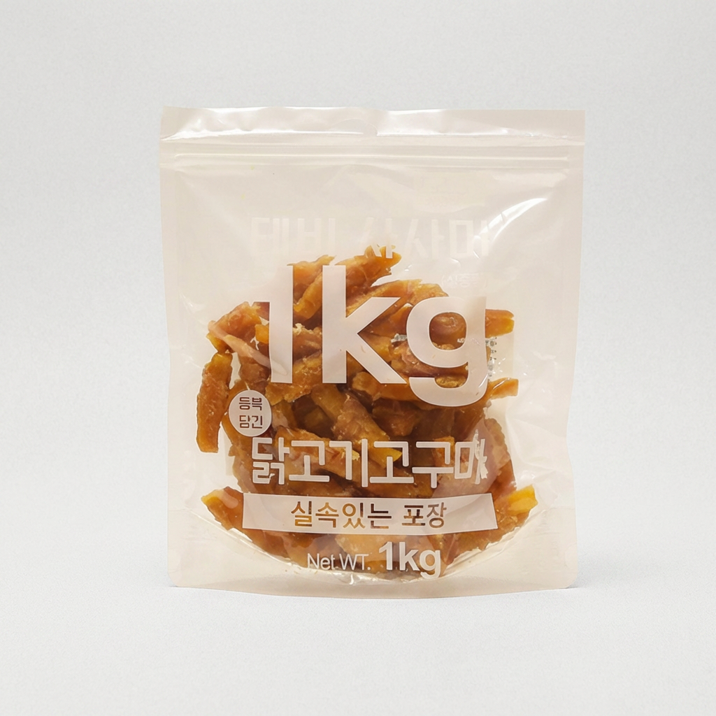 테비 강아지간식, 테비 닭고기고구마, 1kg, 1개