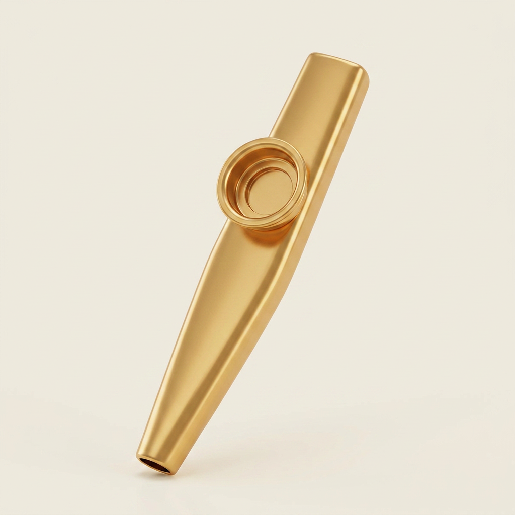메탈 카주, 실버, 12.3cm, 2개