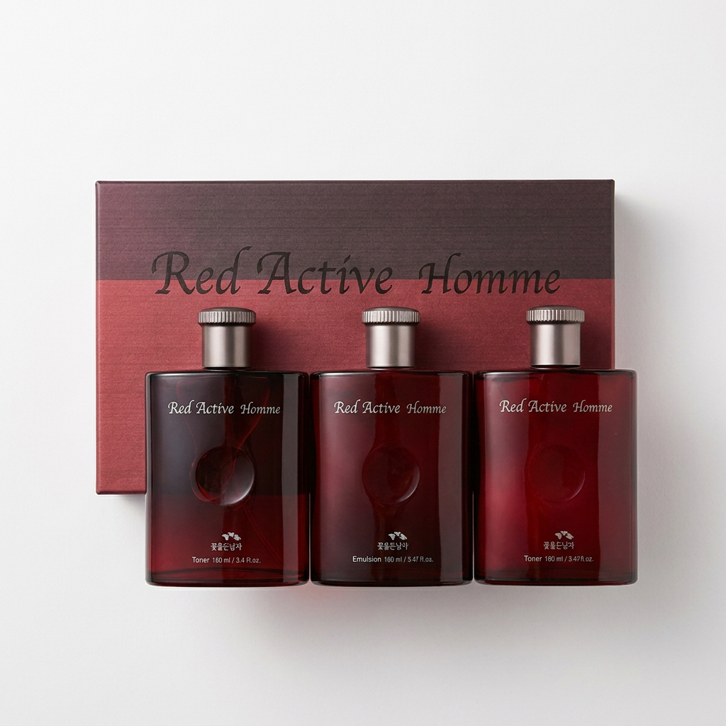 꽃을든남자 레드 액티브 옴므 2종, 스킨 160ml 2개 + 로션 160ml 1개, 1세트