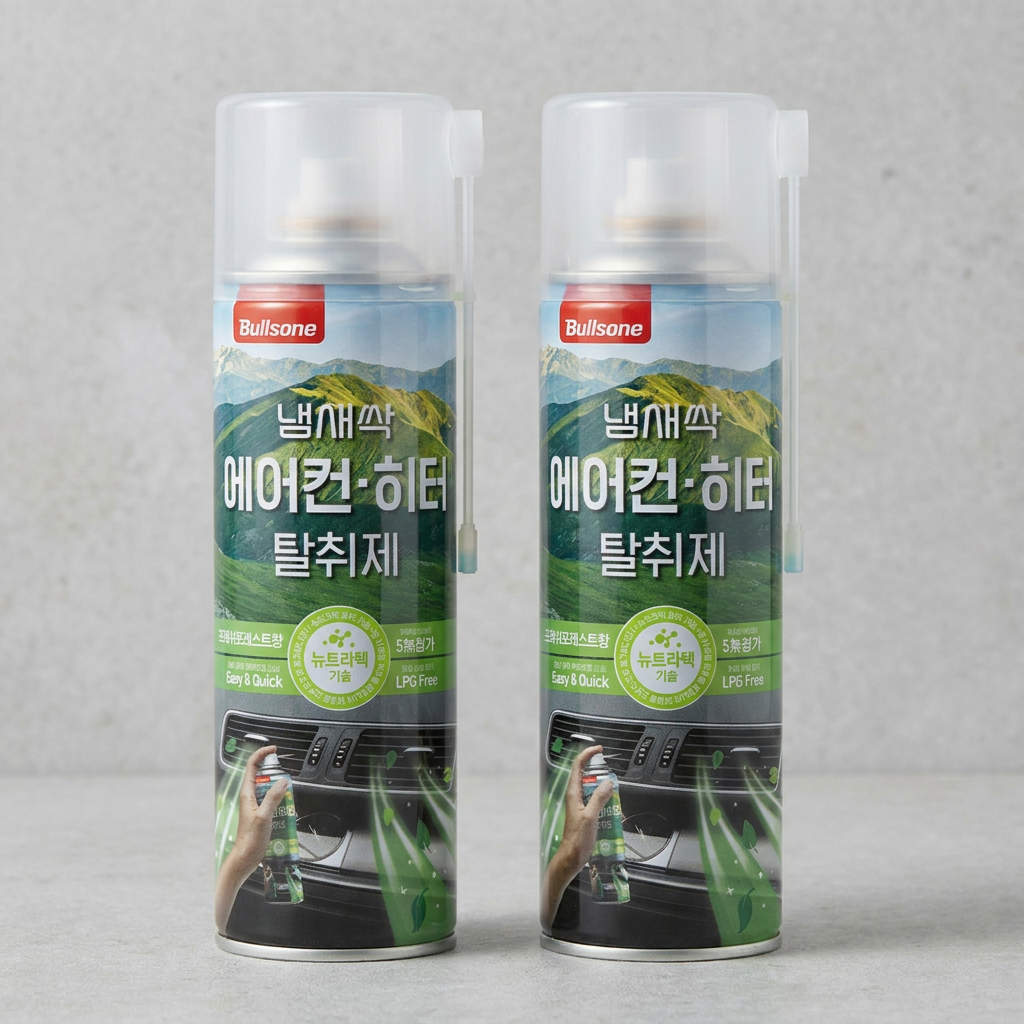 불스원 냄새싹 에어컨히터 간편 탈취제 프레쉬 포레스트, 160g, 2개