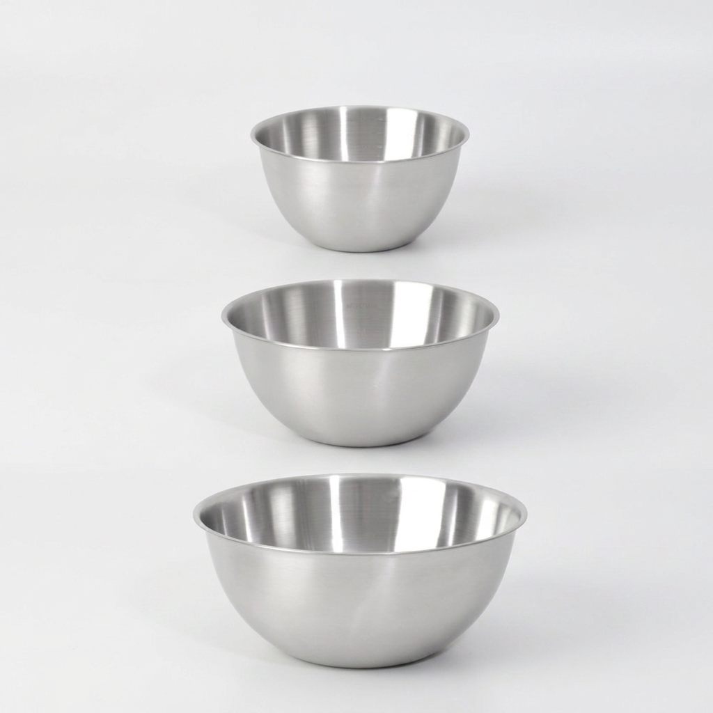 랑펠로 스텐 믹싱볼 3종세트, 실버, 16cm+20cm+24cm, 1세트