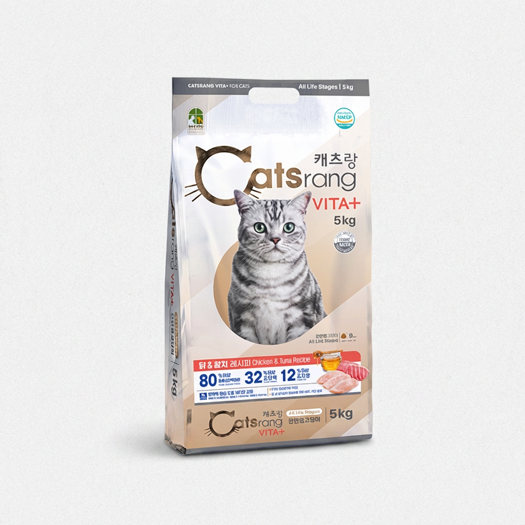 캐츠랑 비타플러스 고양이 사료, 전연령, 닭+참치, 5kg, 1개