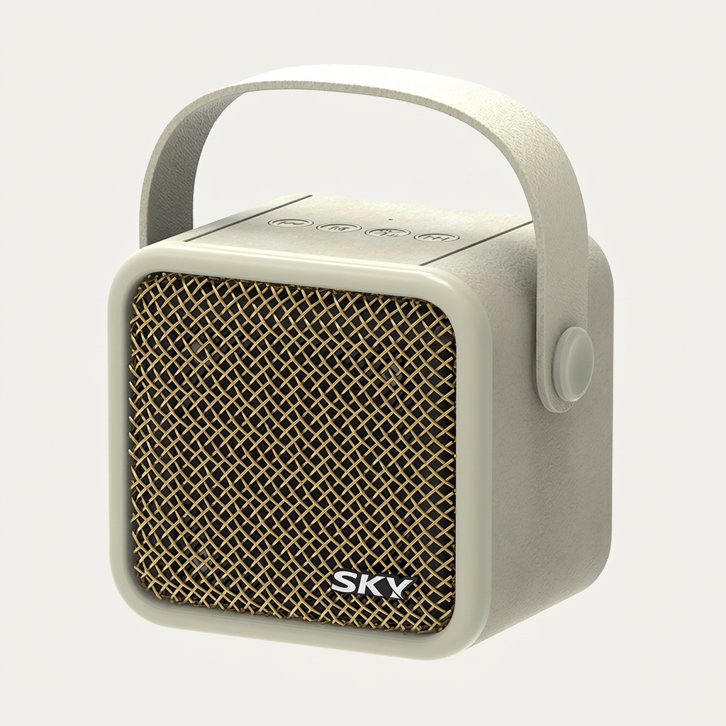 스카이 붐 A1 5W 블루투스 스피커, 베이지, 1개