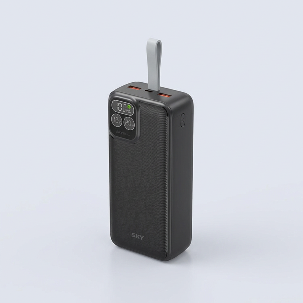 스카이 보조배터리, SKY-PD30, 30000mAh, 잔량표시, 블랙, 1개
