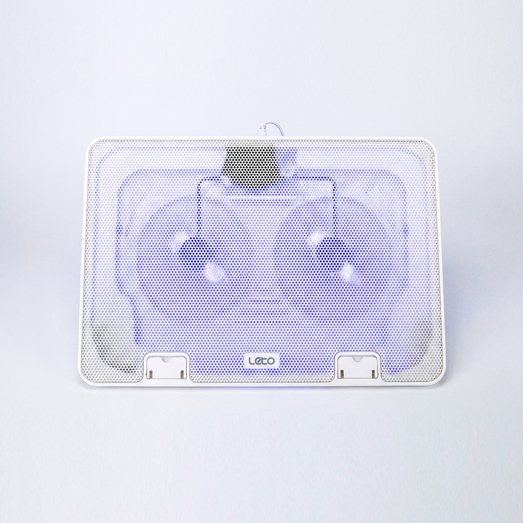 레토 노트북 LED 쿨러 거치대, LCS-S01, 화이트, 1개