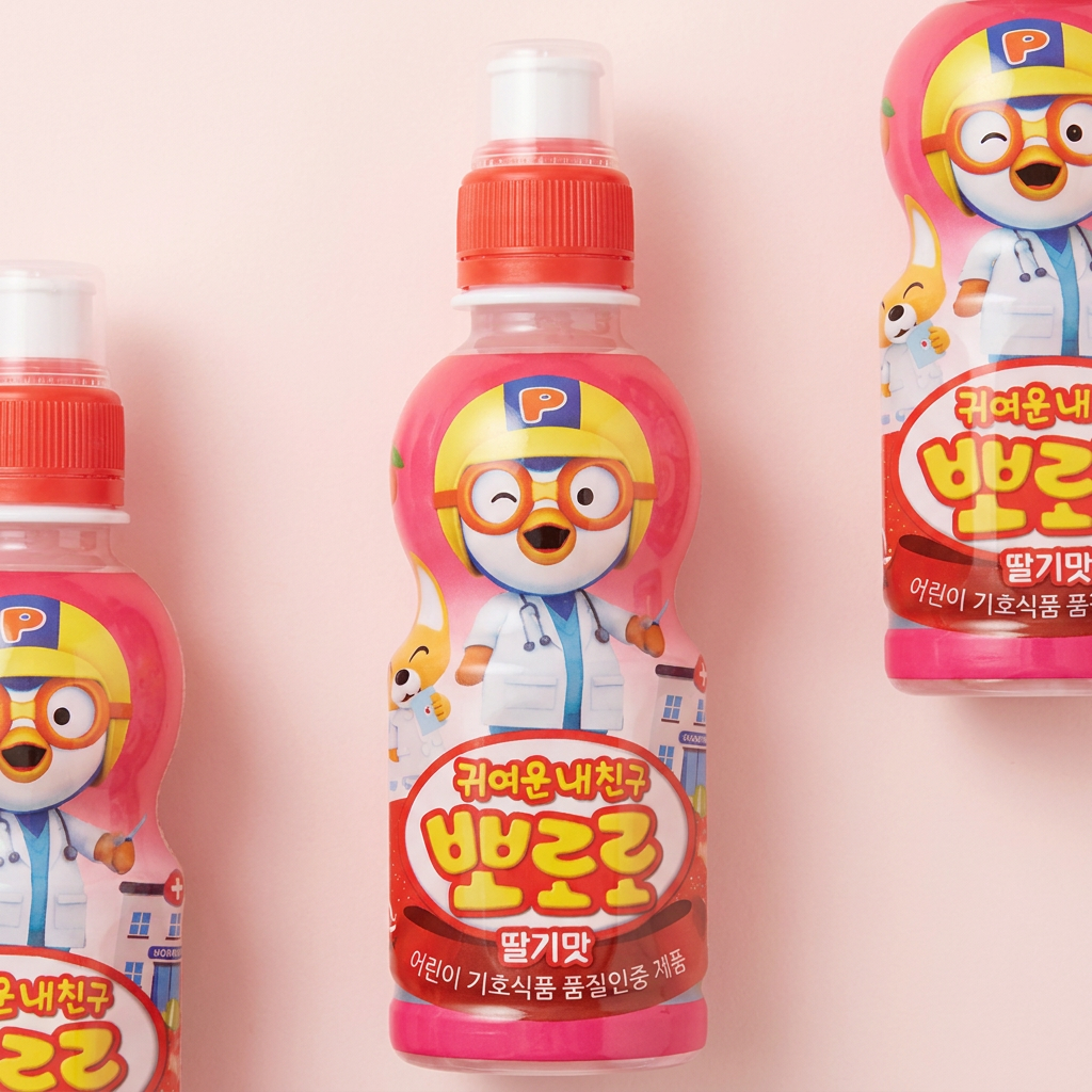 귀여운내친구 뽀로로 딸기맛, 235ml, 24개