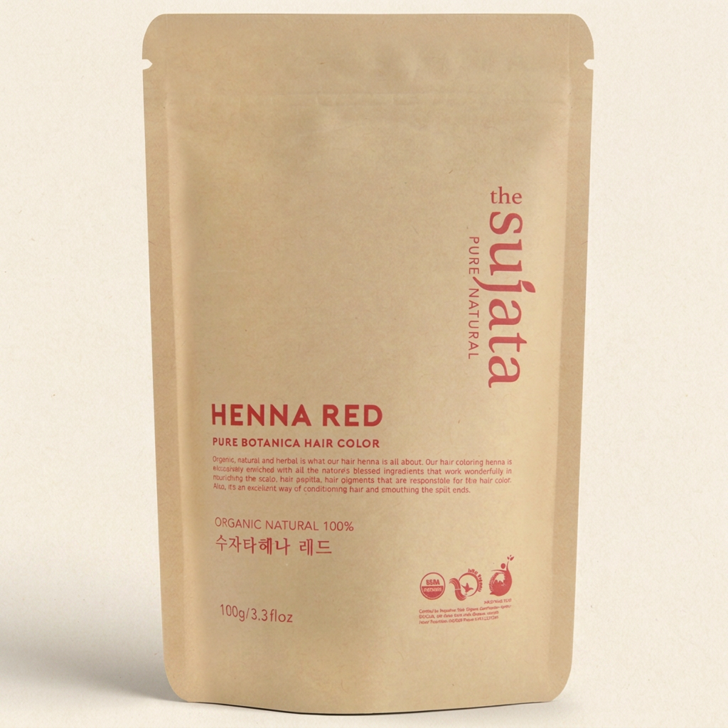 수자타 헤나 천연 염색약, 레드, 100g, 1개