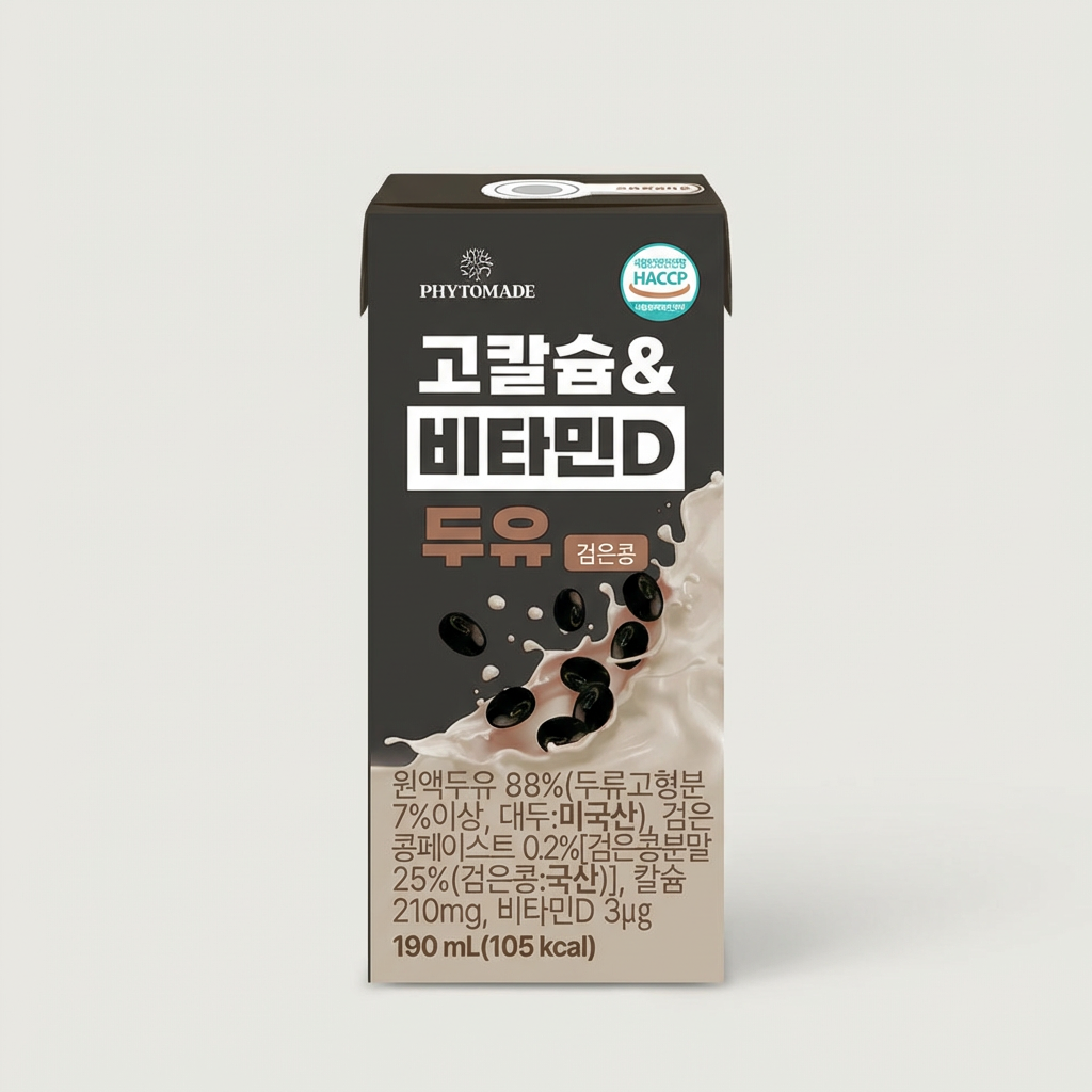 파이토메이드 고칼슘&비타민D 두유 검은콩 190ml 24개