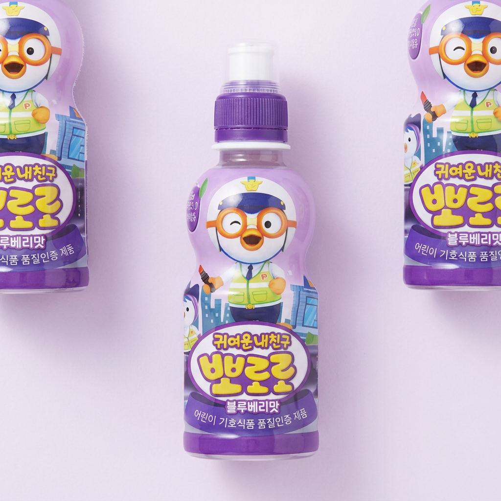 팔도 귀여운 내 친구 뽀로로 블루베리맛, 235ml, 24개