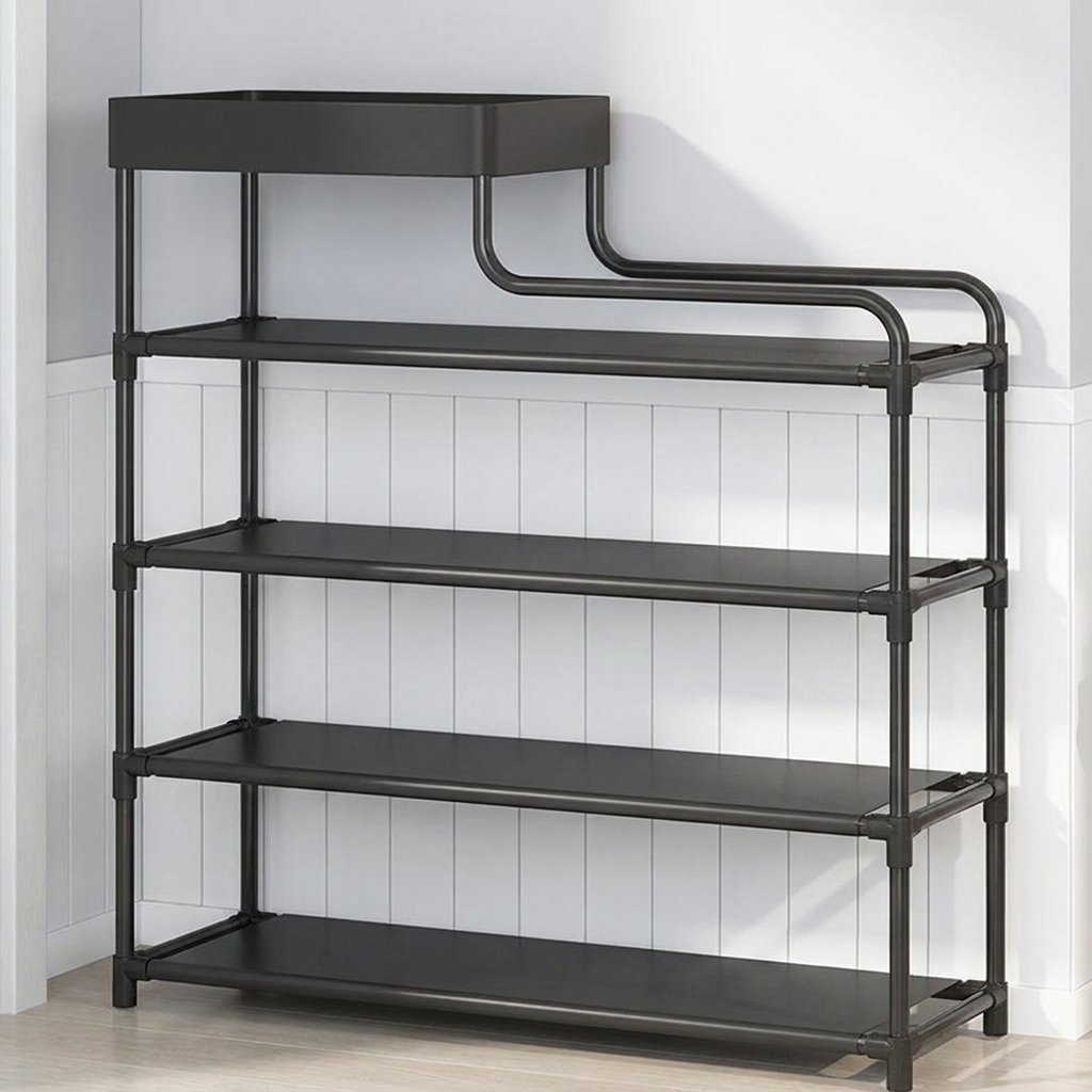 코너 다용도 선반, 화이트, 5단, 가로60cm, 1개