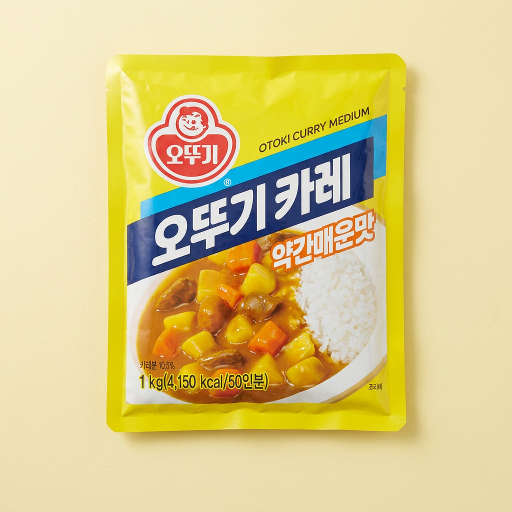 오뚜기 카레 약간매운맛, 1kg, 50인분, 1개