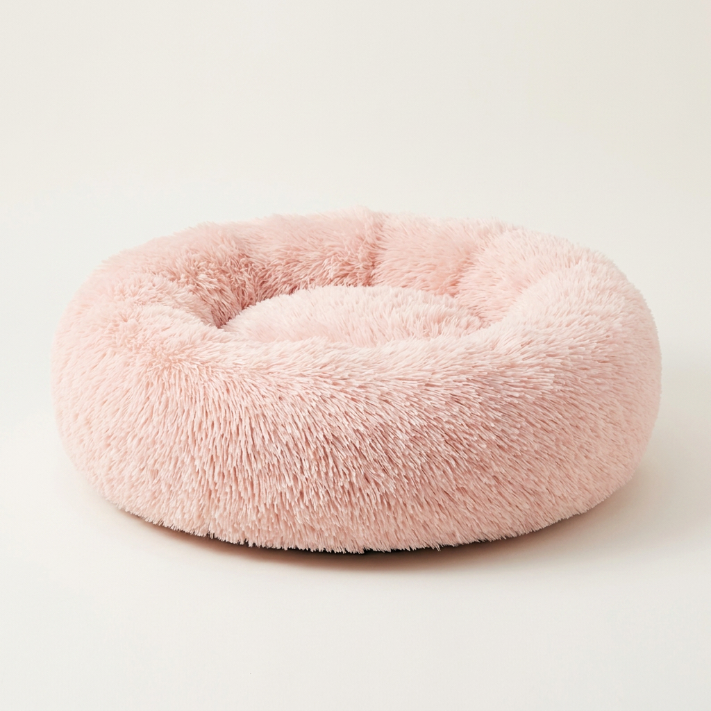 에코벨 강아지 도넛방석, 핑크, 60cm, 1개