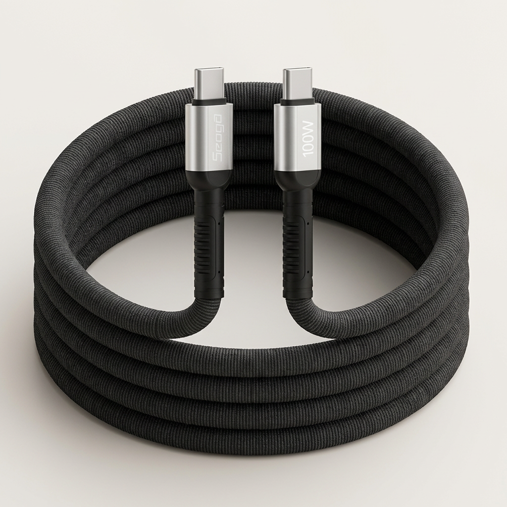 서가 메탈 100W PD E Marker칩 CtoC타입 초고속 케이블, 다크그레이, 2m, 2개