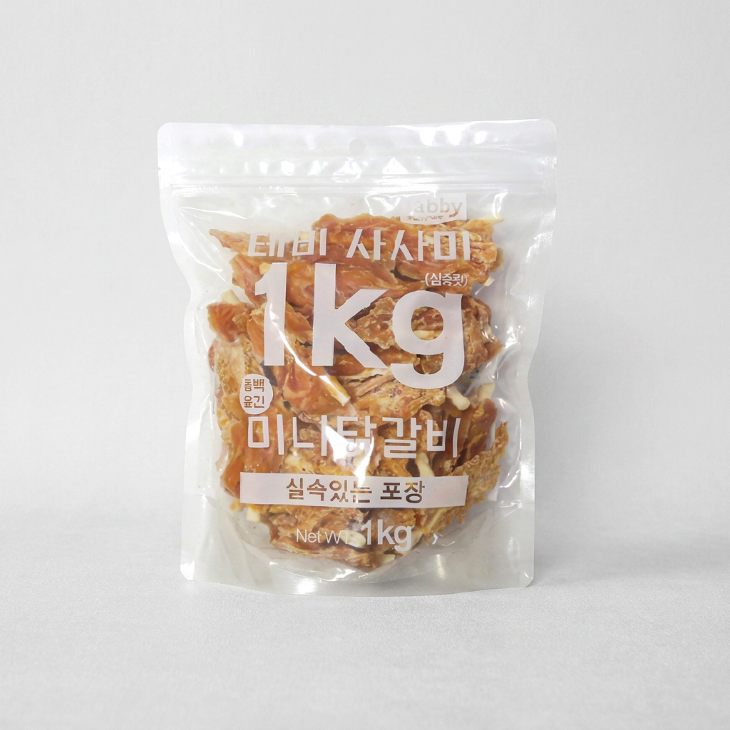 테비 강아지간식, 테비 미니닭갈비, 1kg, 1개