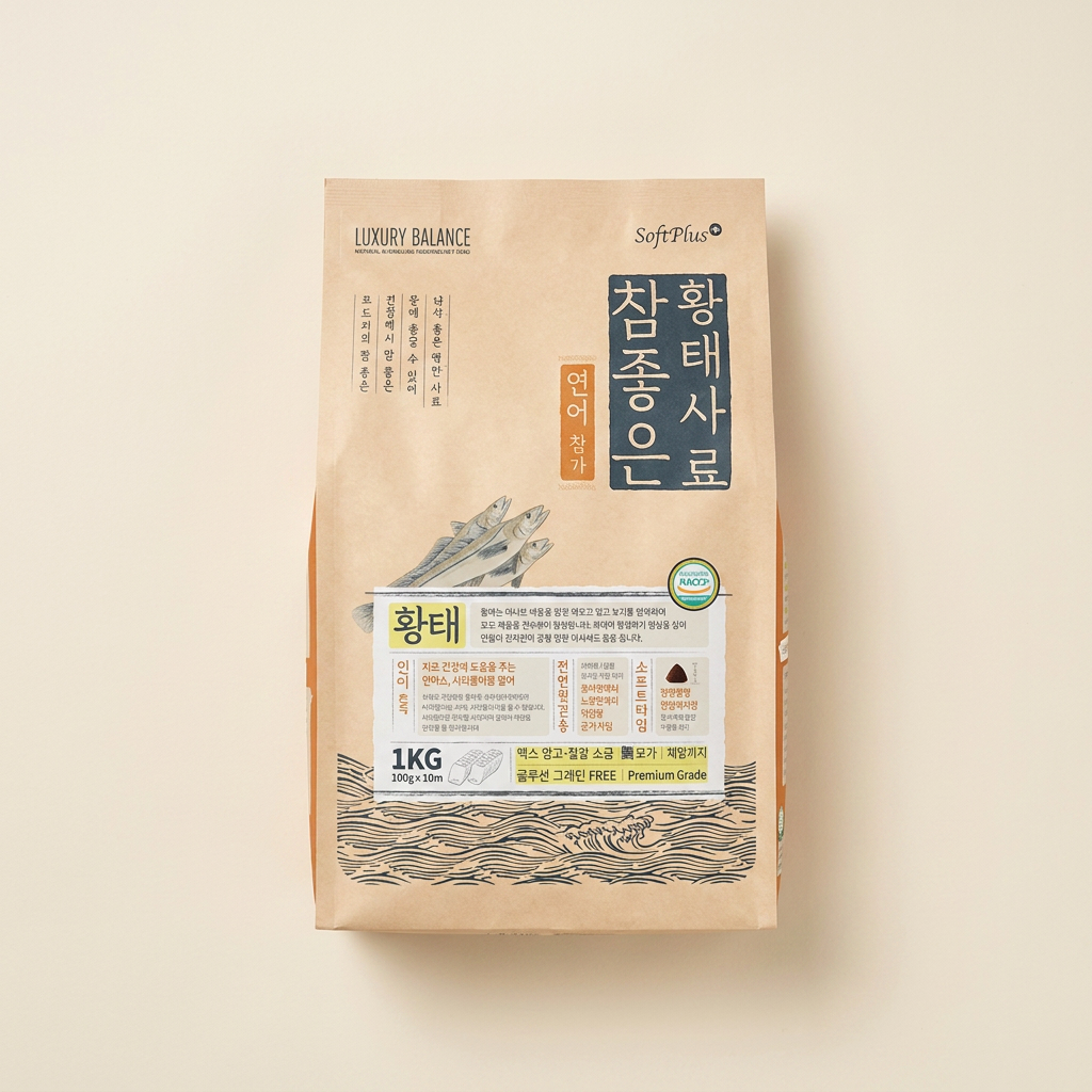 소프트플러스 참좋은 황태사료, 연어, 1kg