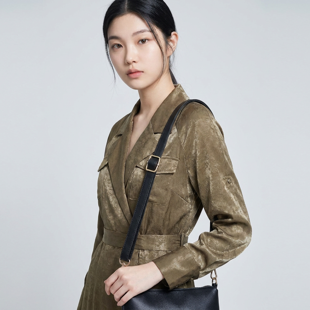 1+1 고급 가죽 가방끈 스트랩 길이 조절 가방줄, 블랙 1개 + 카멜 1개, 2개