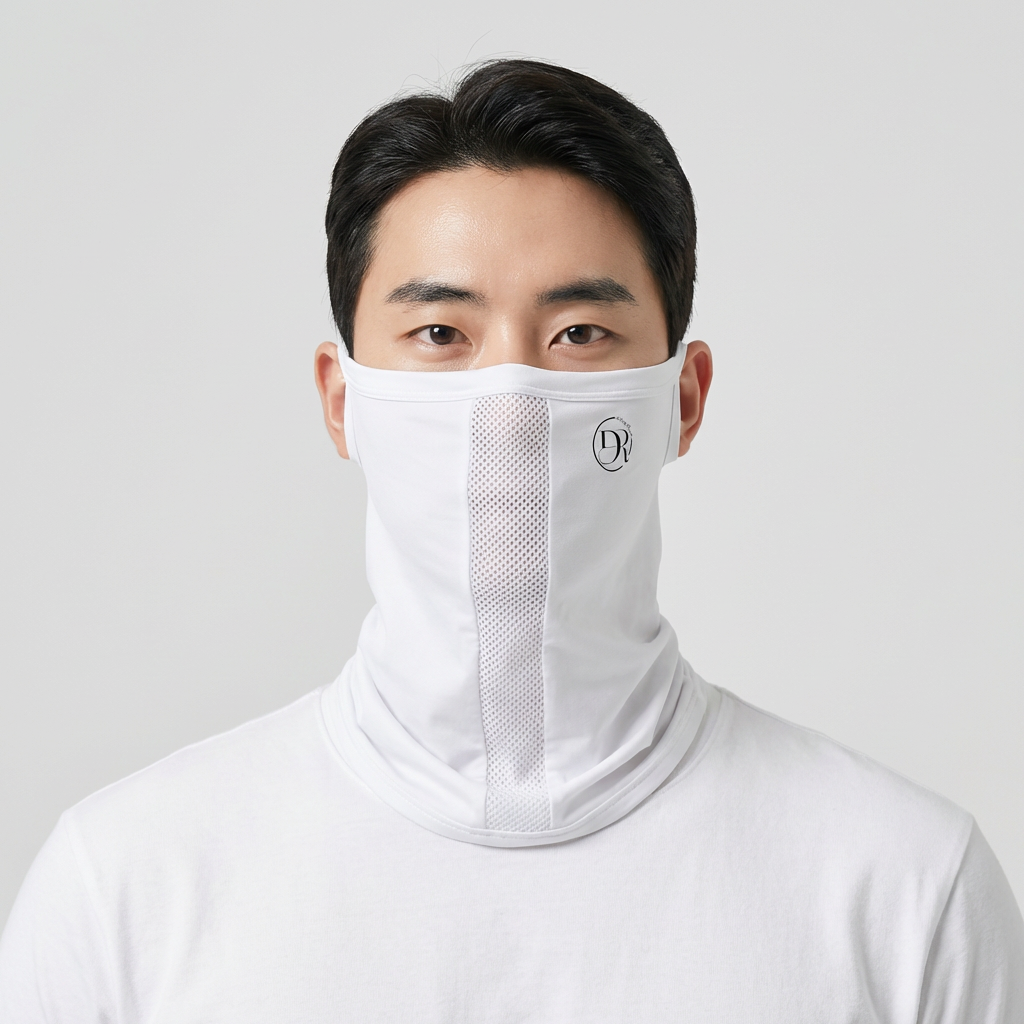 딥루트 자외선차단 러닝마스크, 화이트+화이트, 2개
