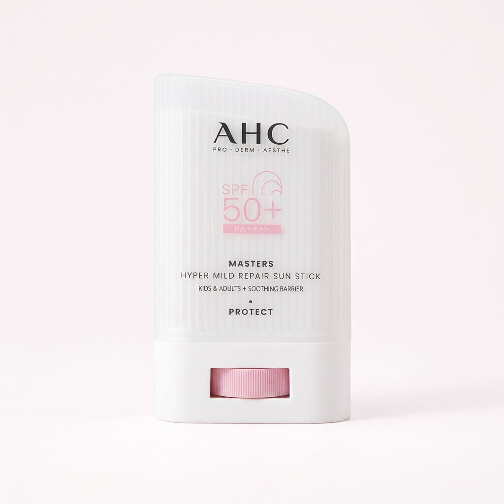 AHC 마스터즈 하이퍼 마일드 리페어 선스틱, 핑크, 무기자차, SPF50+/PA++++, 22g, 1개