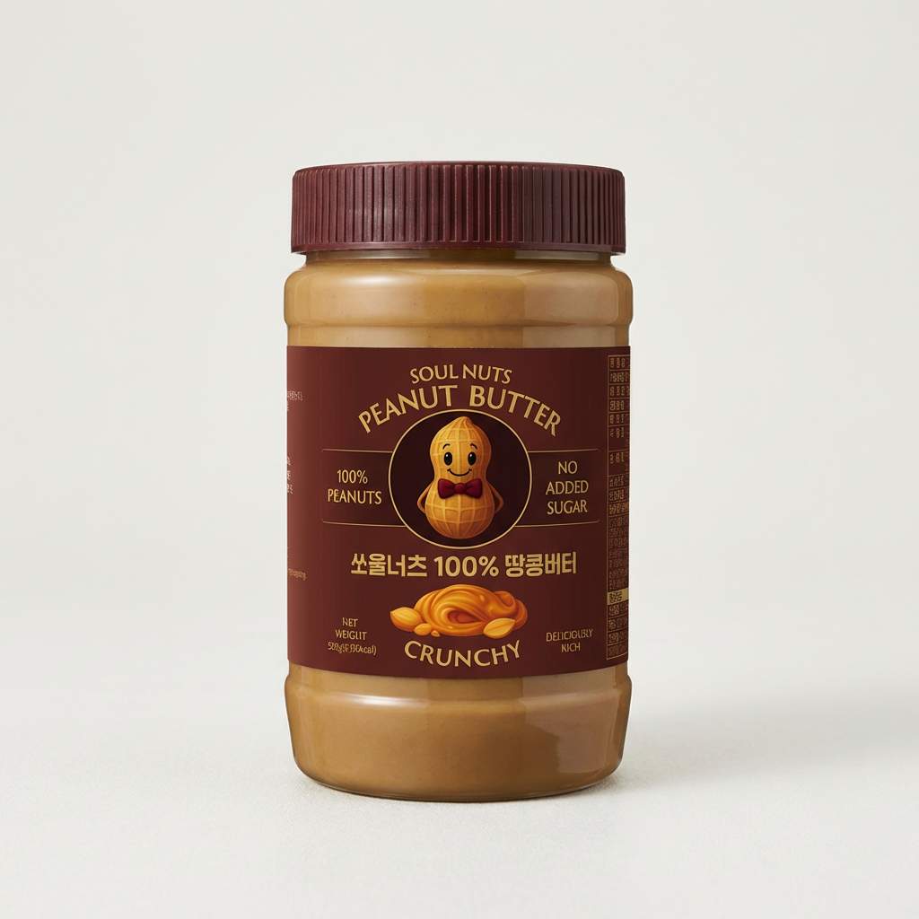 쏘울너츠 땅콩버터 크런치, 500g, 2개