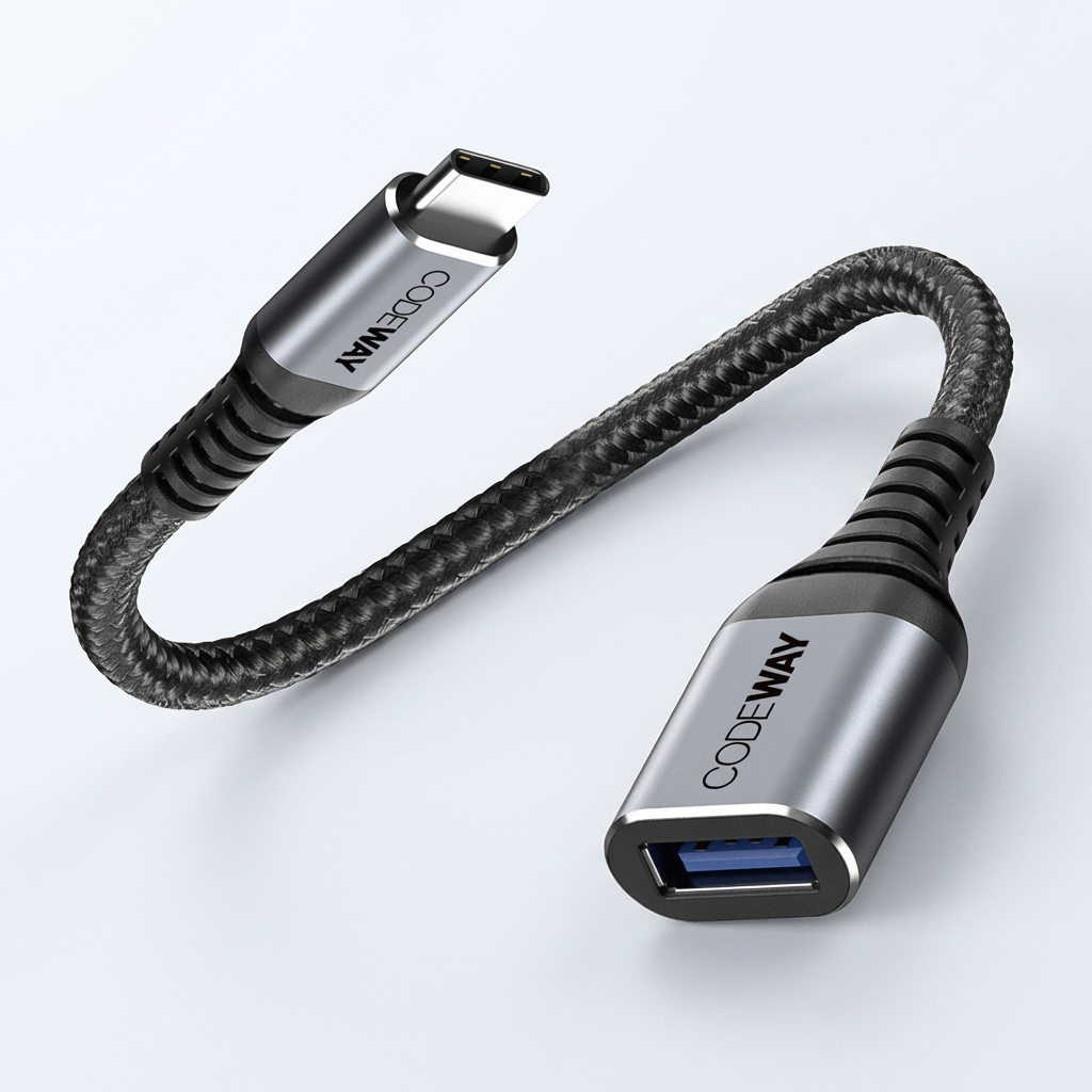 코드웨이 USB CtoA3.0OTG 젠더, 그레이, 0.12m, 1개