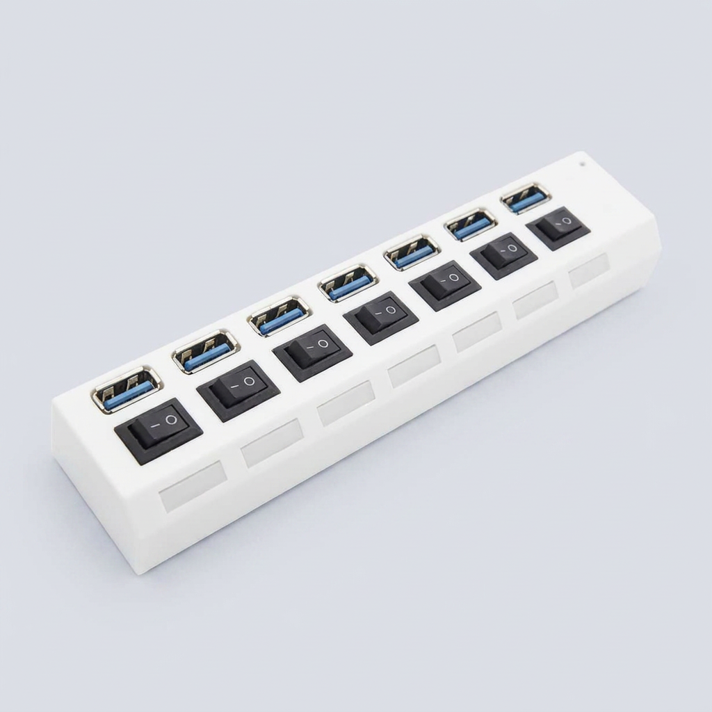 Coms 무전원 USB 3.0 개별스위치 7포트 USB 허브, BT773, 1개