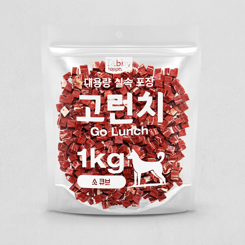 테비 고런치 강아지간식, 소고기, 큐브, 1kg, 1개