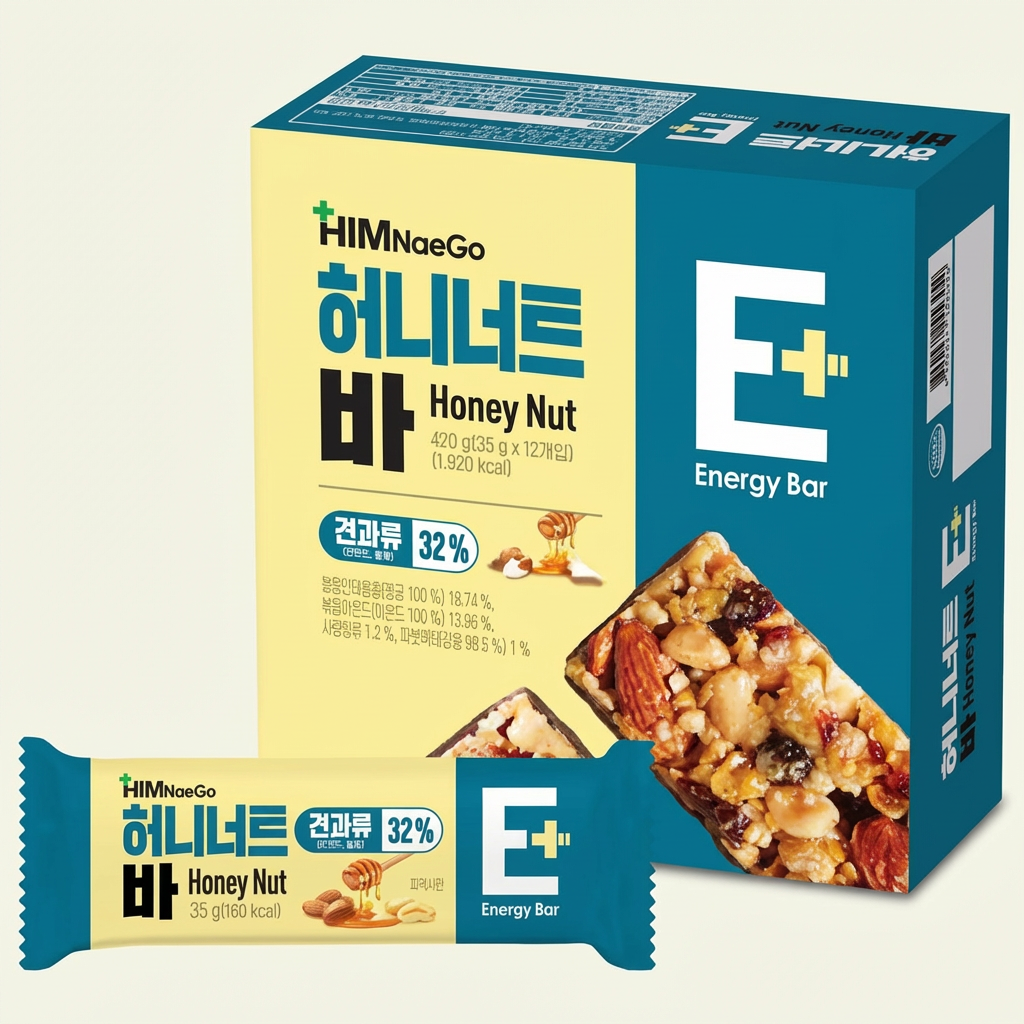 힘내고 허니너트바, 35g, 12개입, 3박스 토스쇼핑 특가