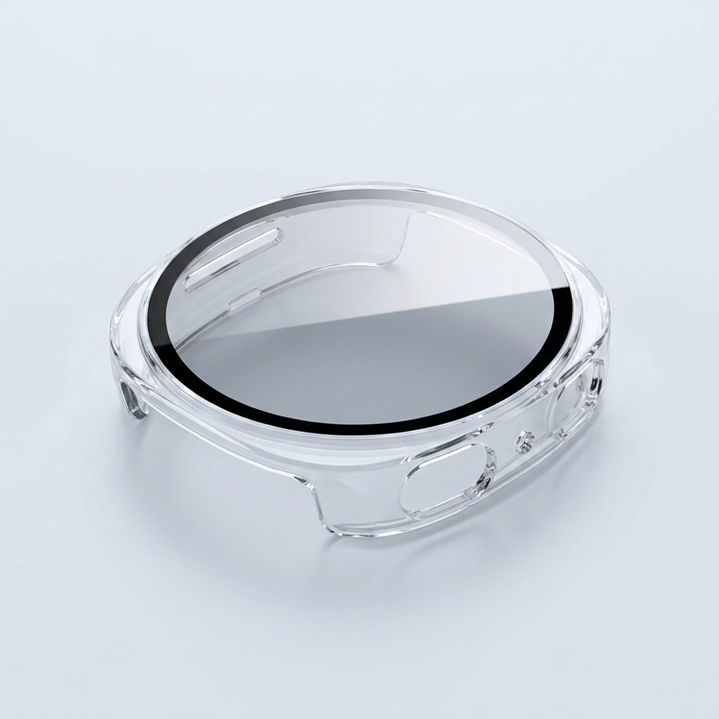갤럭시워치8 전용 풀커버 일체형 9H 강화유리 케이스, 사생활 티타늄+그라파이트+투명, 40mm, 3개