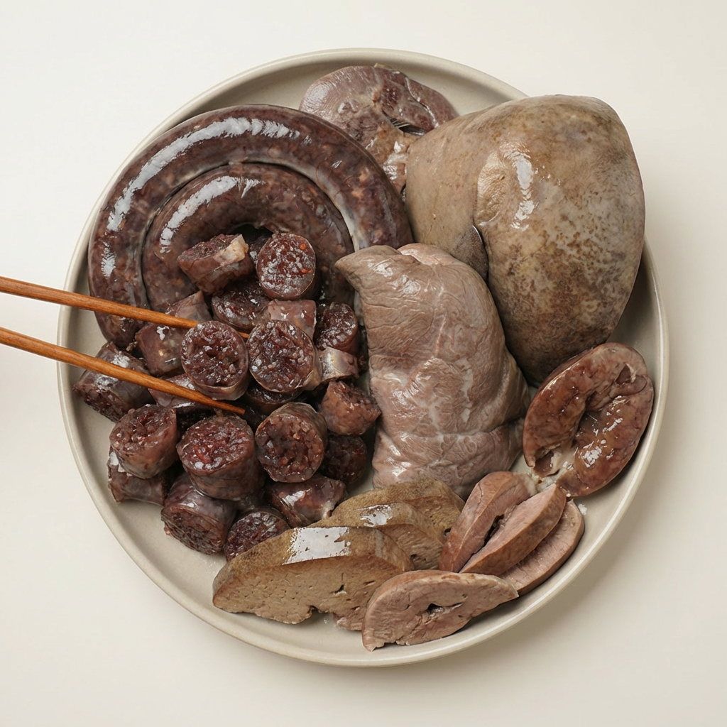 맛팜 옛고을 찰순대, 400g, 1개 + 푸짐한 내장 모둠, 500g, 1개