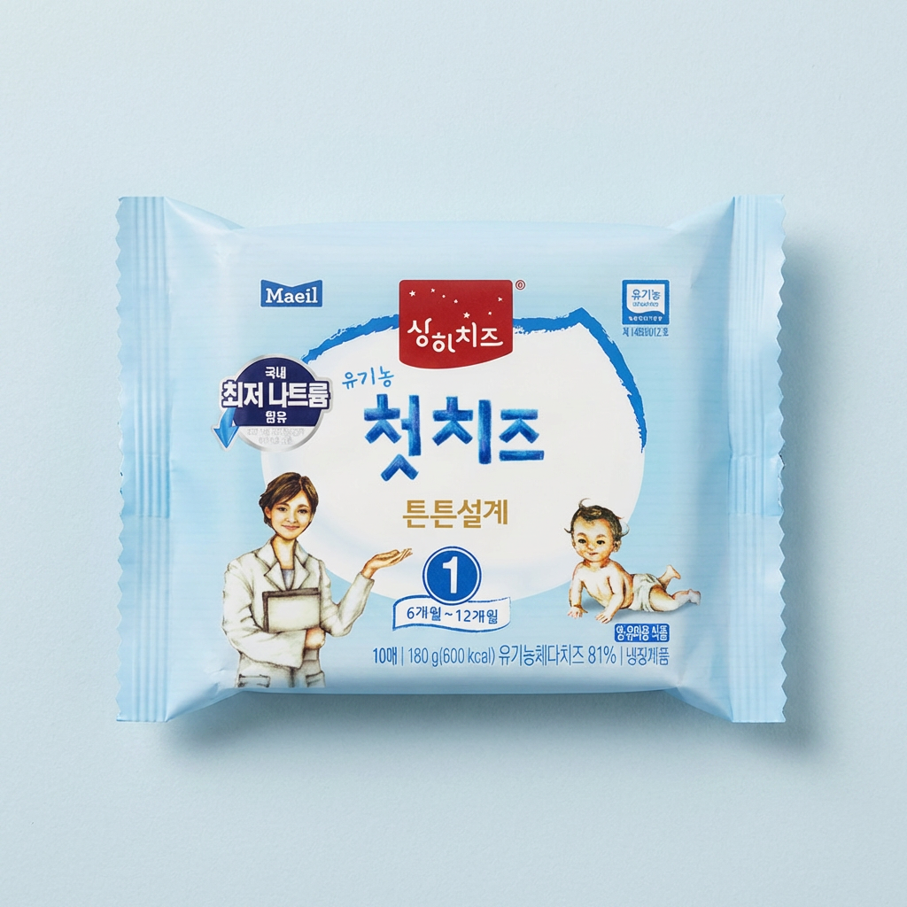 상하치즈 유기농 첫치즈, 1단계, 18g, 60매입, 1개
