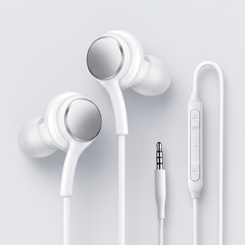 ACRO 커널형 유선 이어폰 NE01, 3.5mm, 화이트, 1개
