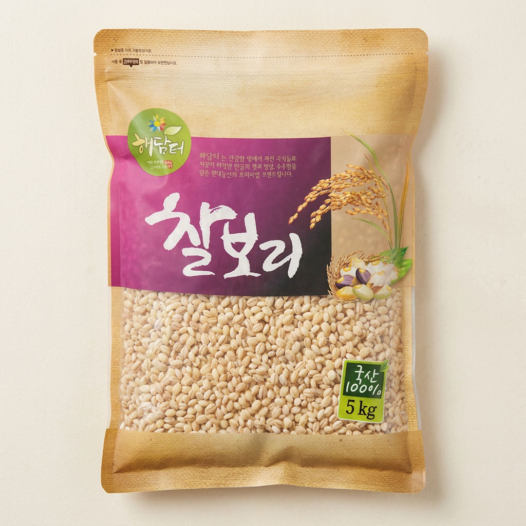 현대농산 국내산 찰보리 보리쌀, 5kg, 1개