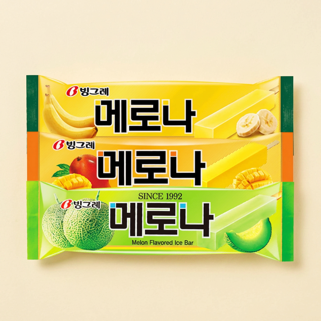 빙그레 메로나 혼합, 75ml, 멜론 10개 + 망고 10개 + 바나나 10개, 1세트