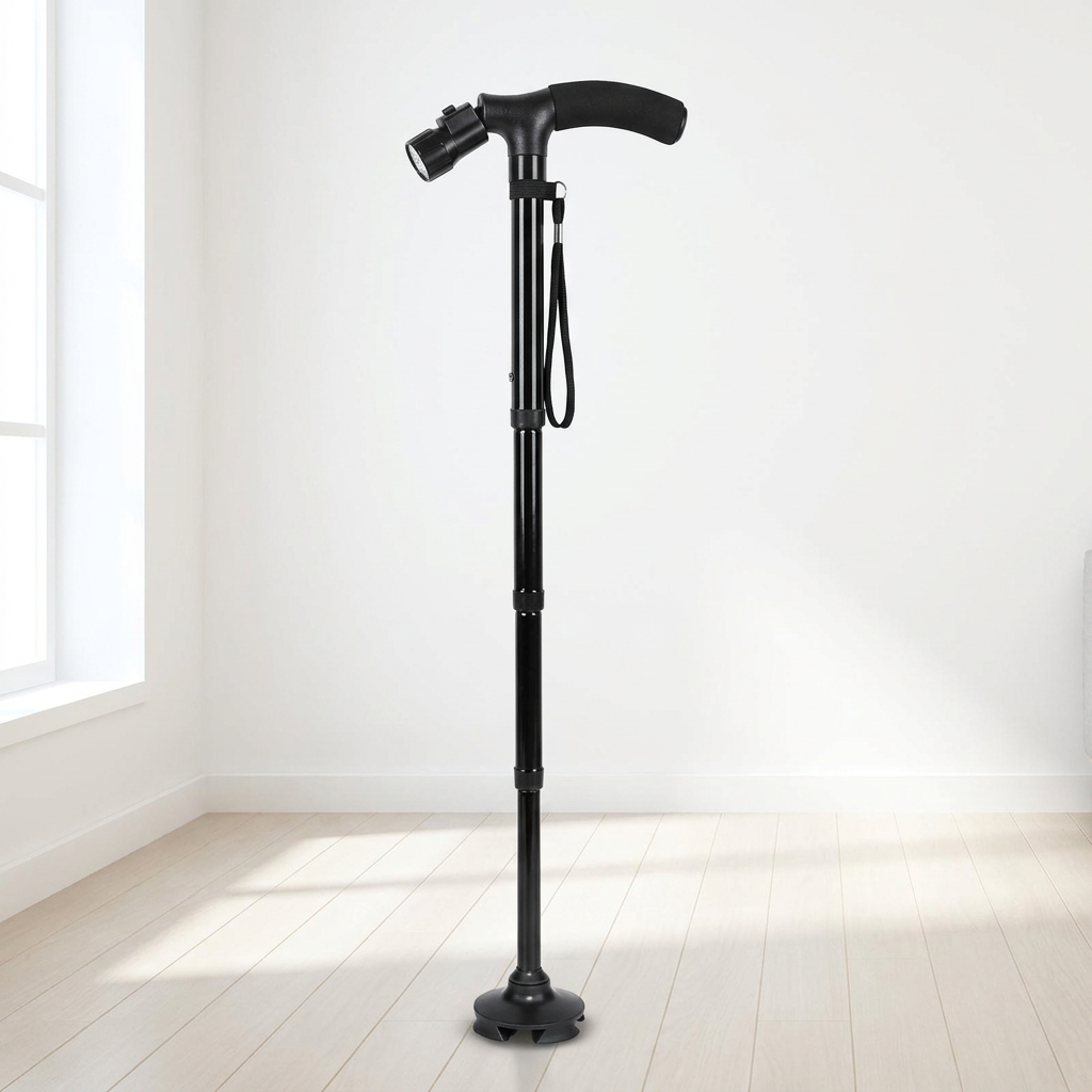 랜턴 효도 지팡이, DD-11596, 5단 접이식, 17x91cm, 1개