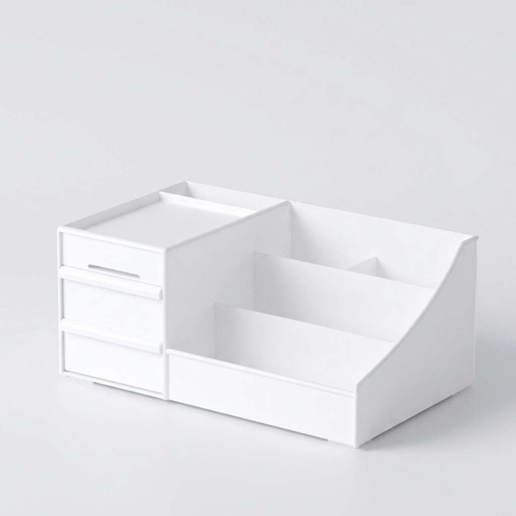 깔끔 화장품 정리대, 블루, 25x16x11cm, 1개