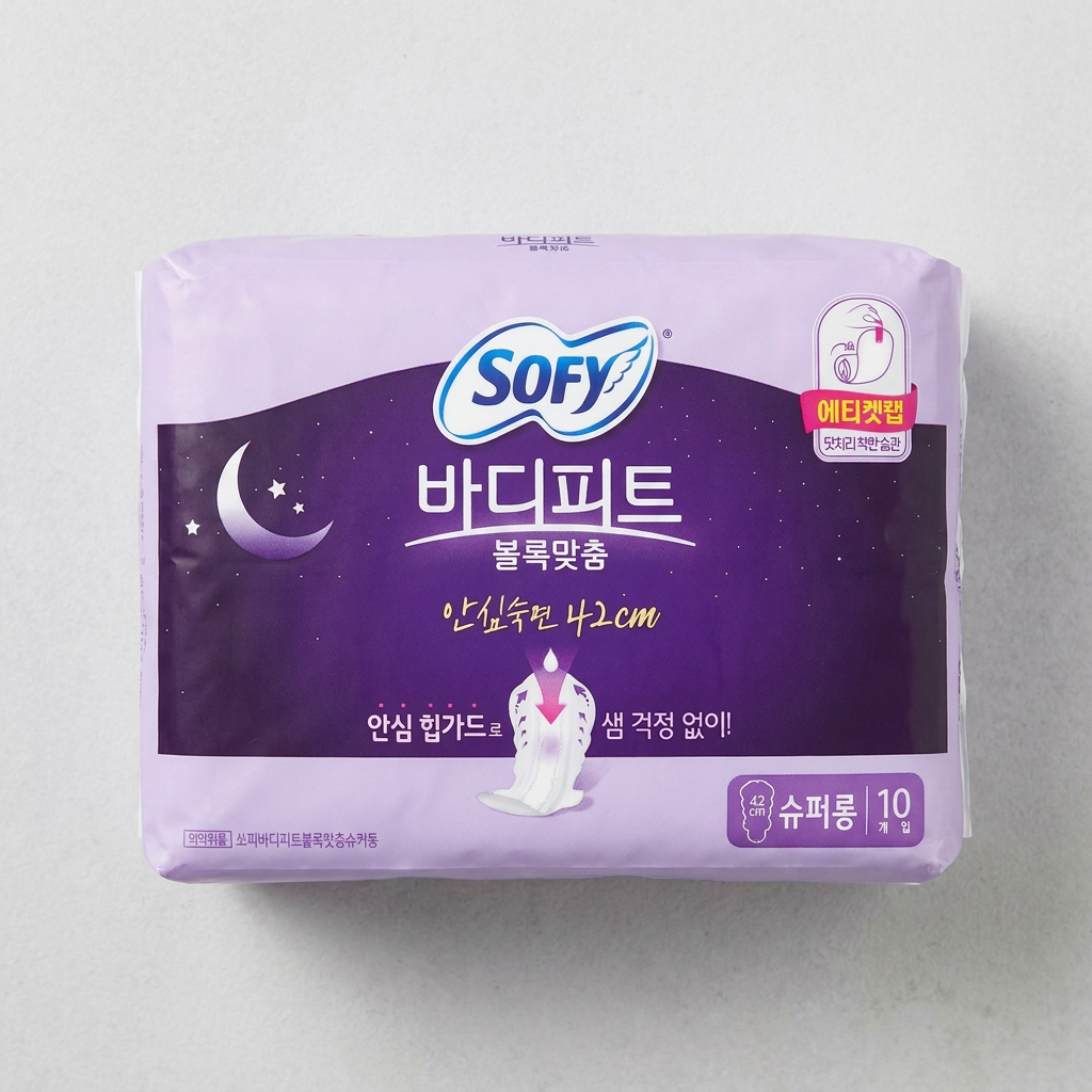 쏘피 바디피트 볼록맞춤 오버나이트 슈퍼롱 42cm, 10개입, 4개