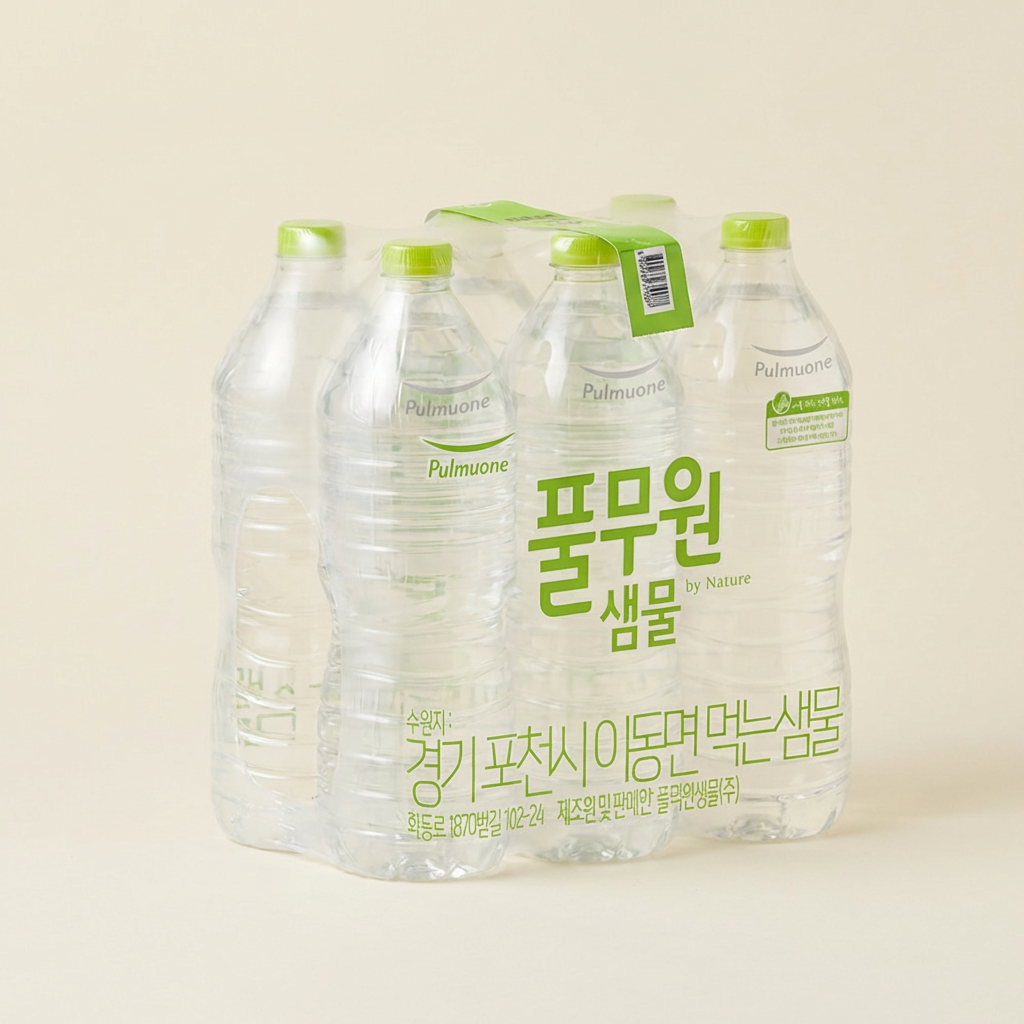 풀무원 샘물 생수, 무라벨, 2L, 12개
