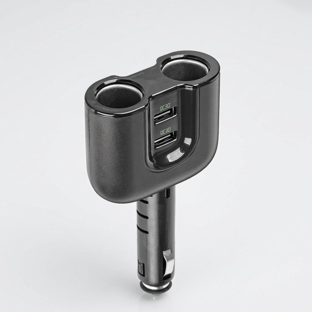 코시 더블 QC3.0 멀티 차량용 충전기 CGR3218AT, 1개