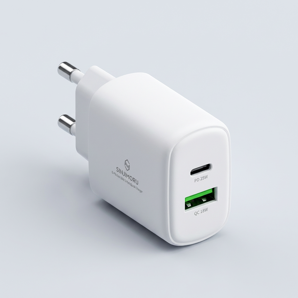 신지모루 GaN PD 고속 충전기 멀티 어댑터, O-PD 30W 2-Port, 블랙, 1개