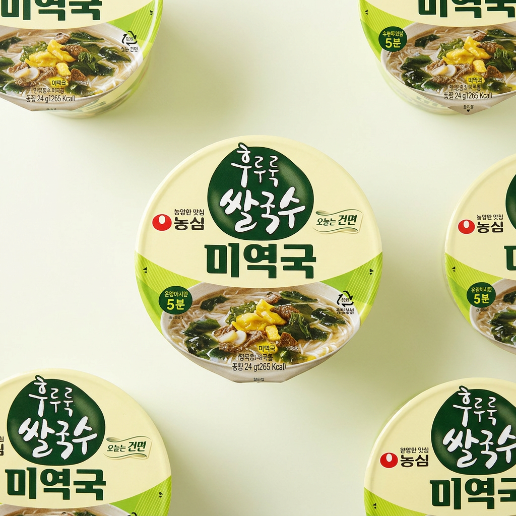 농심 후루룩 쌀국수 미역국, 74g, 12개