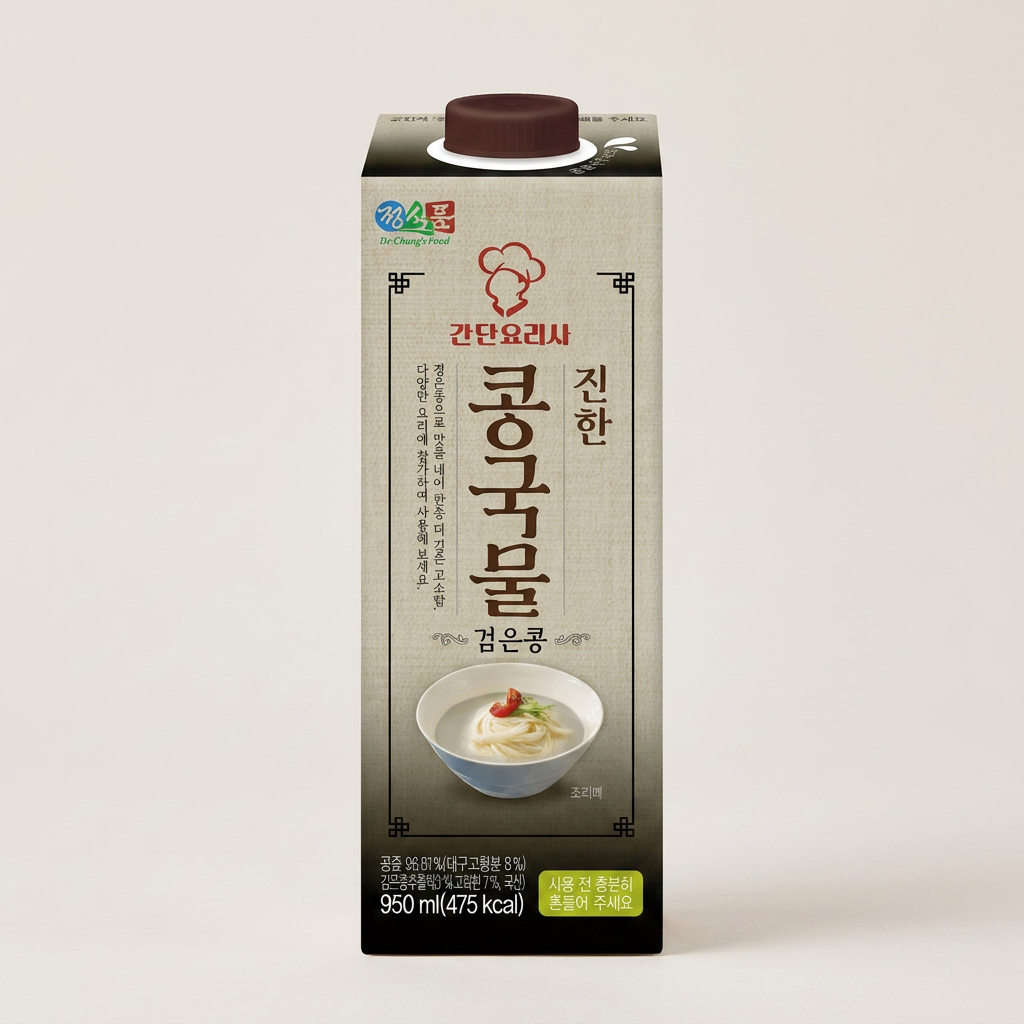 정식품 간단요리사 진한 콩국물 검은콩, 950ml, 4팩