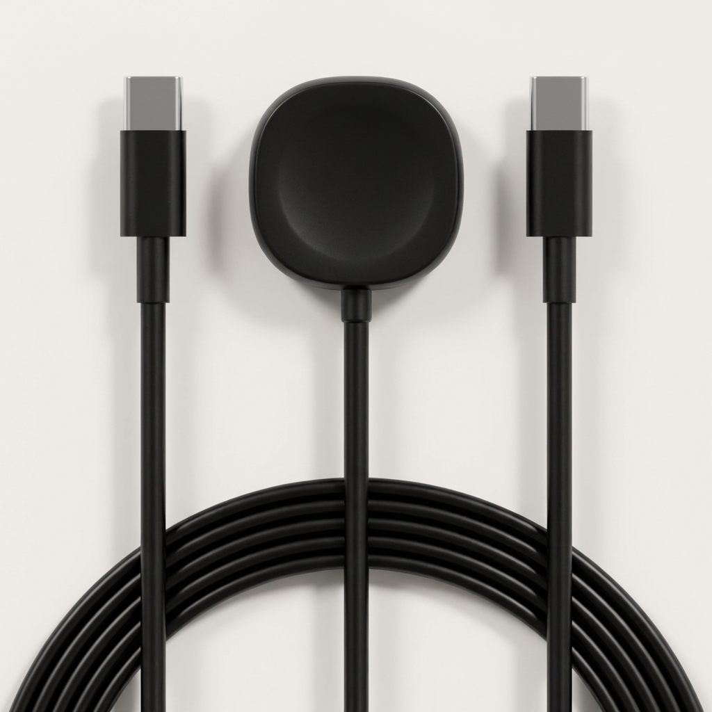 비하겐 갤럭시 워치 호환 2in1 마그네틱 충전 케이블, USB-C타입, 블랙, 1개
