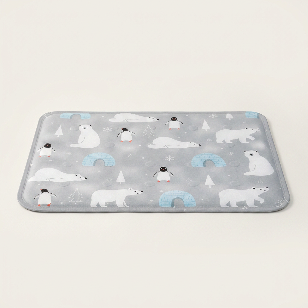 블루무역 아이스 쿨 매트 양면 냉각 패드, 그레이, 60x90cm, 1개