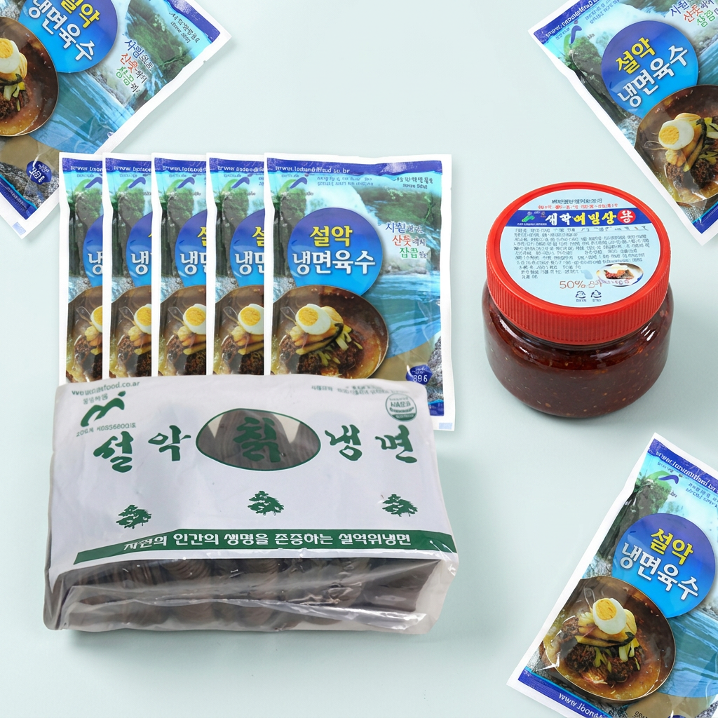 원조설악 칡 냉면 10인분, 설악칡냉면 2kg + 설악냉면육수 350g 5봉 + 비빔장 500g, 1세트