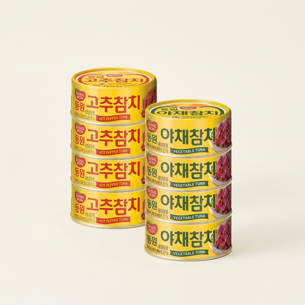 동원, 고추참치, 150g, 4캔 + 야채참치, 150g, 4캔