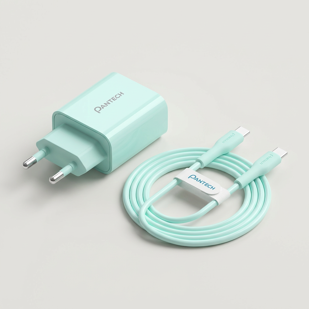 팬택 25W 2포트 충전기 + 45W 2m 케이블, 호환용, 민트, 1개